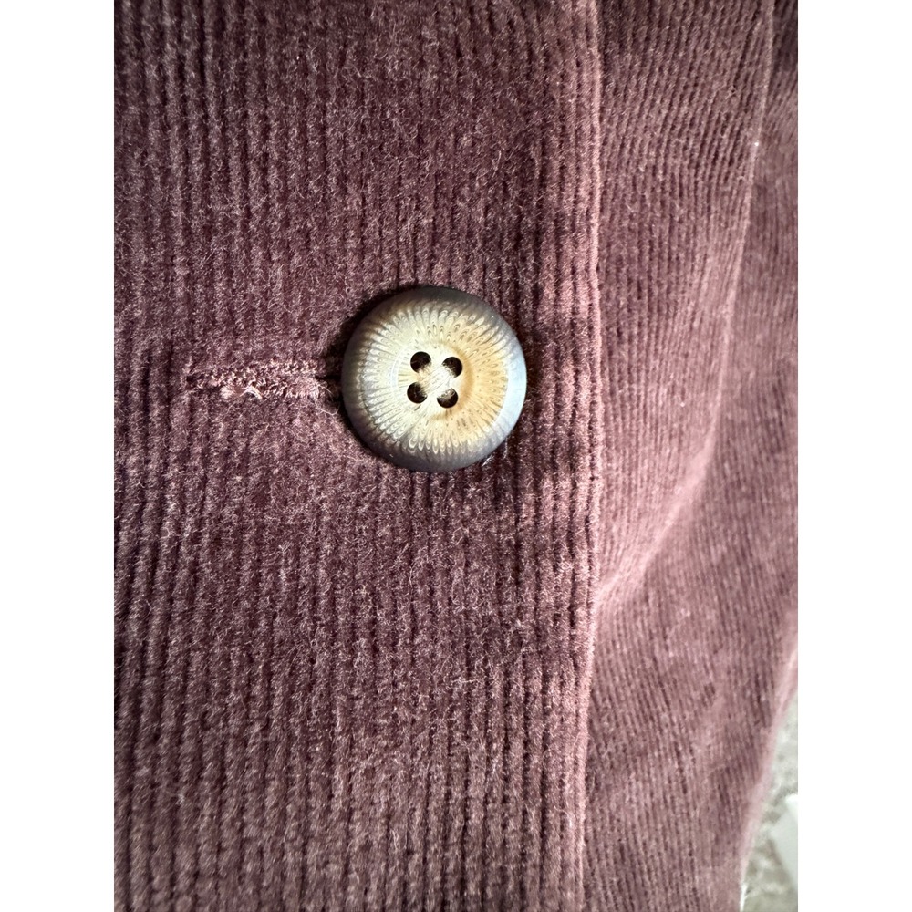 LL Bean Corduroy Blazer Womens 12 Regular Brown 3-Button Cotton Stretch Academia - Picture 2 of 10